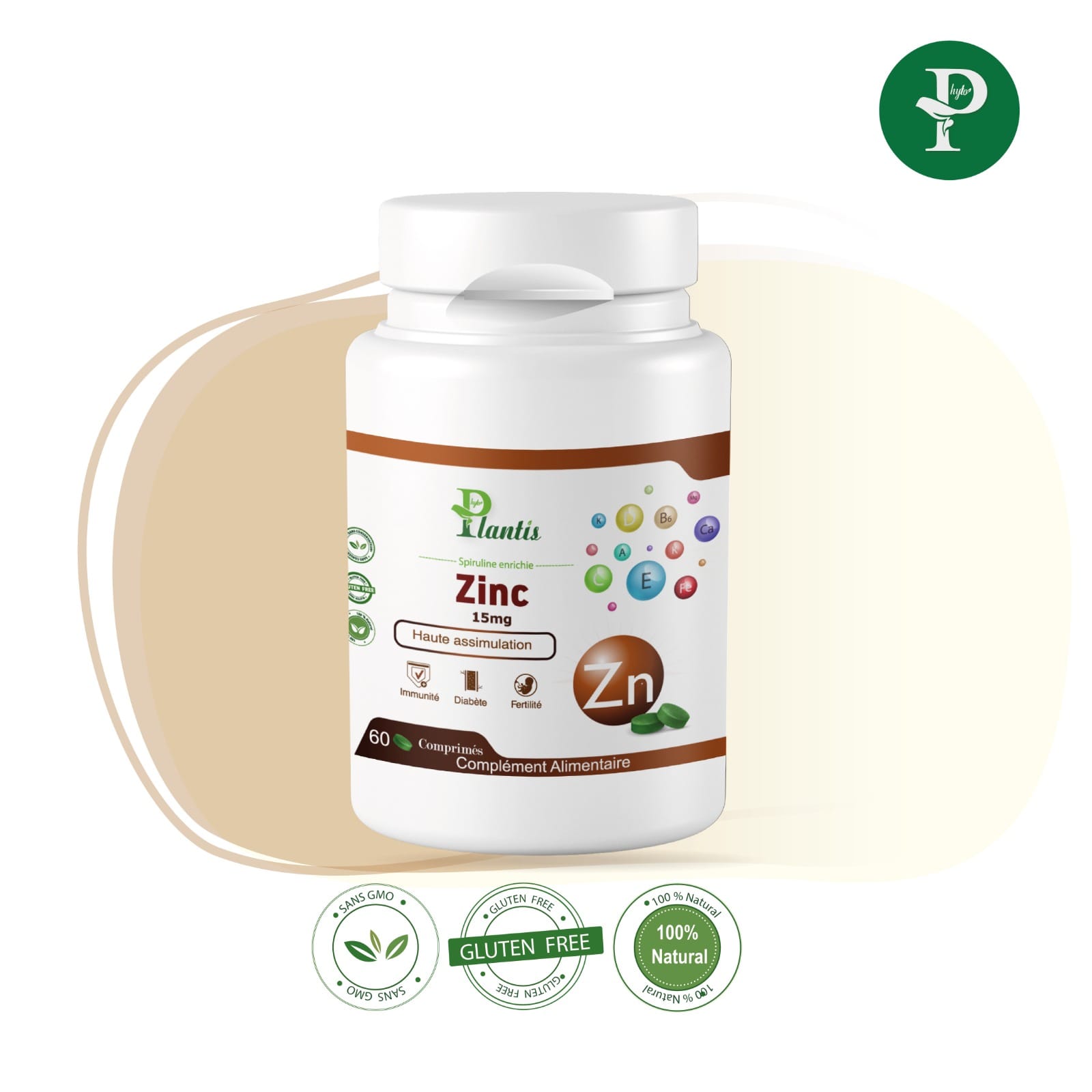 Découvrez Zinc, le complément alimentaire à base de spiruline enrichie en zinc, disponible en Tunisie sur Phytoplantis. Boostez votre santé avec la livraison à domicile.