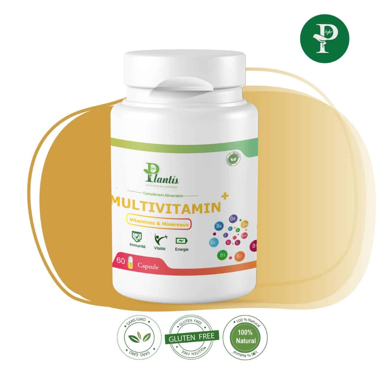 Multivitamine+,Complément alimentaire, Multivitamines, Minéraux, Santé globale, Bien-être,Phytoplantis